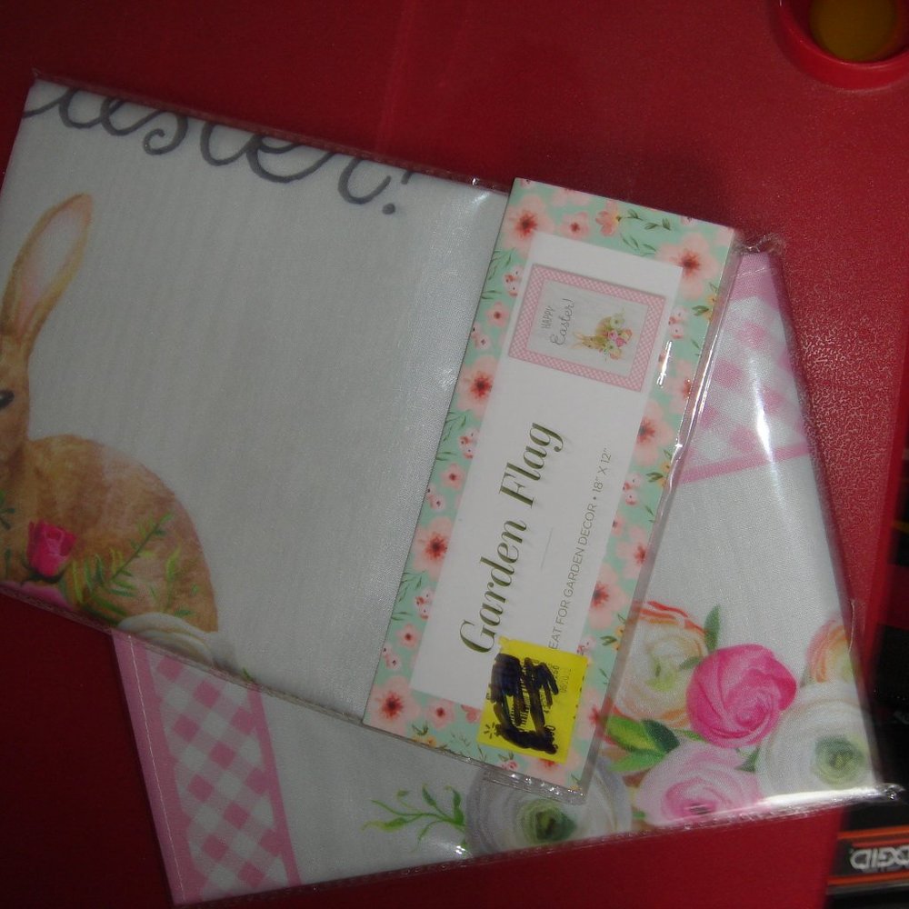 new happy easter garden flags